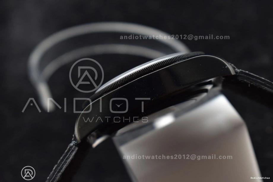 Best Leather A2824 on Heritage ZF Black Dark V Edition Strap Bezel Bay DLC ComfortFit Distressed 425 1:1 Black 0203